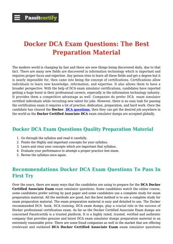 DCA Latest Test Format & DCA Exams Training - DCA Test Online