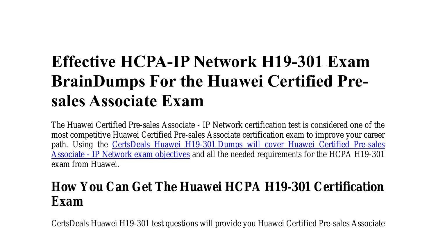 H19-301_V3.0 Related Exams & Huawei Test H19-301_V3.0 Tutorials - Reliable H19-301_V3.0 Test Dumps