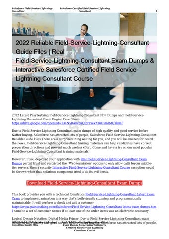 New Field-Service-Consultant Practice Materials | Salesforce Field-Service-Consultant Latest Braindumps Files