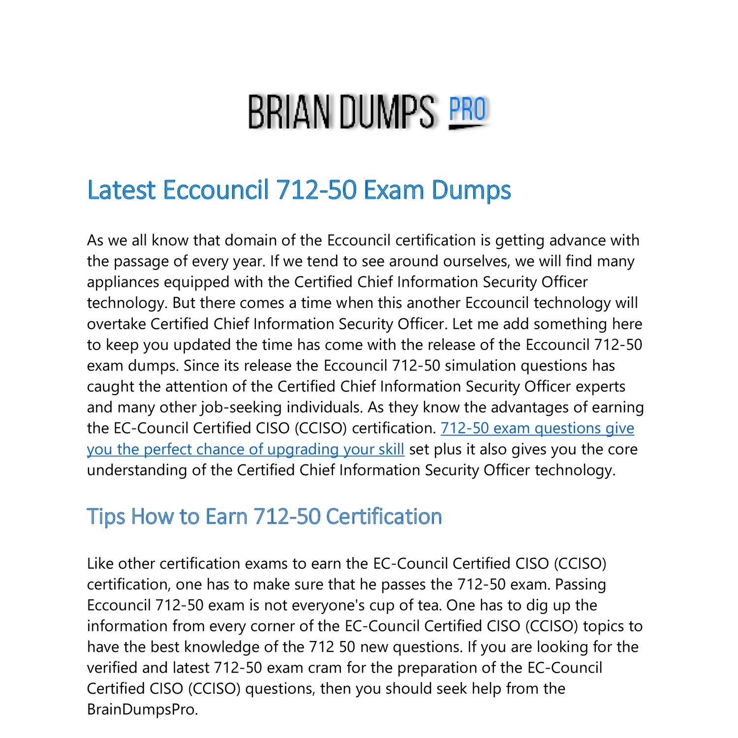 Latest 712-50 Version, 712-50 Dumps Collection | Exam 712-50 Quizzes