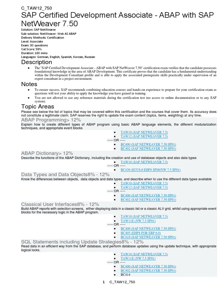 Test C_TAW12_750 Cram Review - SAP Associate C_TAW12_750 Level Exam