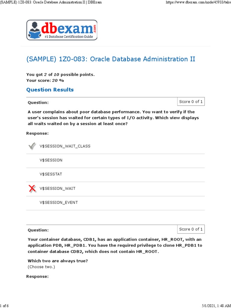 1Z0-083 Examcollection Questions Answers & Oracle 1Z0-083 Dumps Guide