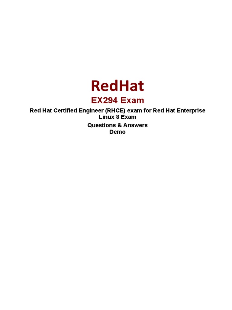 Valid Braindumps EX294 Questions | EX294 Materials & Red Hat Certified Engineer (RHCE) exam for Red Hat Enterprise Linux 8 Exam Latest Braindumps Sheet