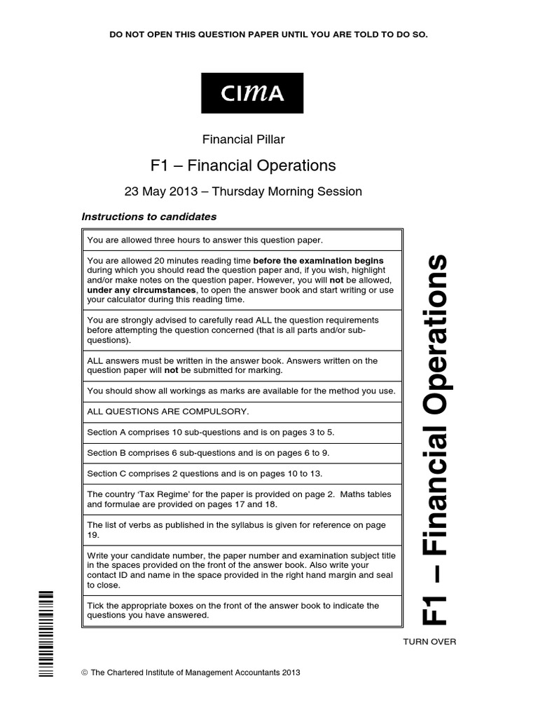 CIMA Valid F1 Study Guide | F1 Reliable Dumps Free