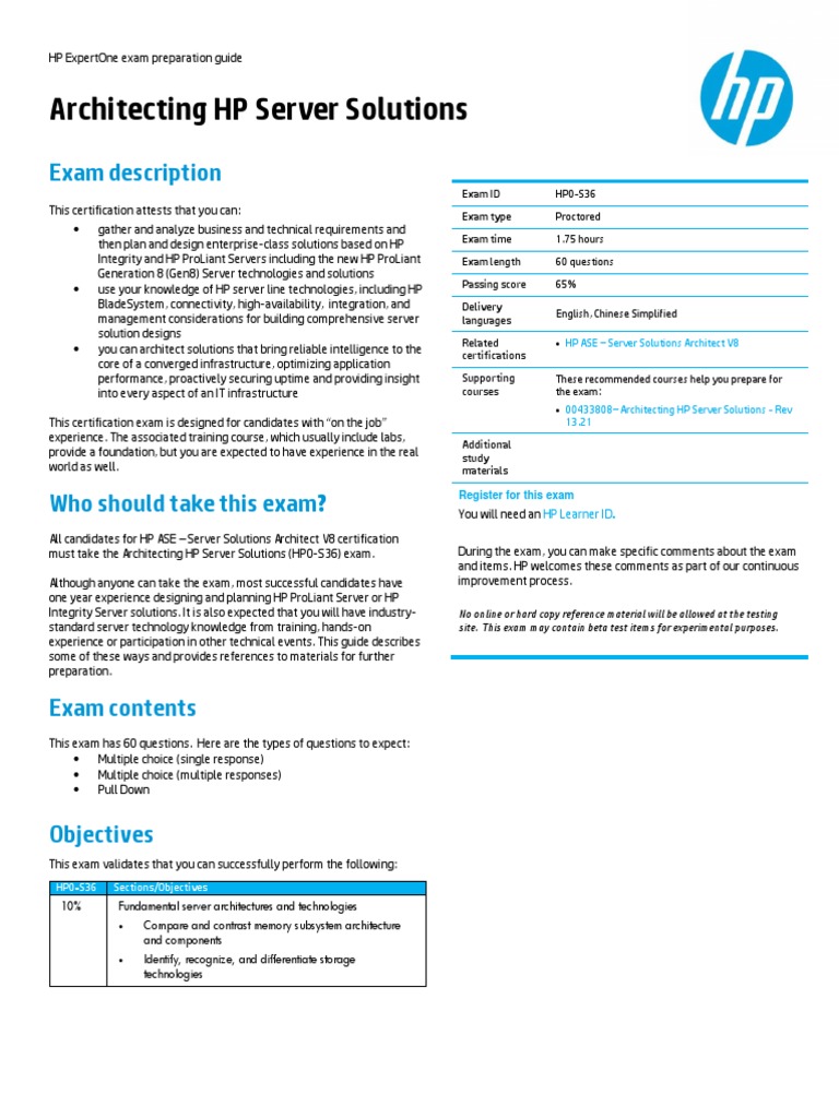 HPE0-S60 Reliable Test Prep | HP New HPE0-S60 Test Registration