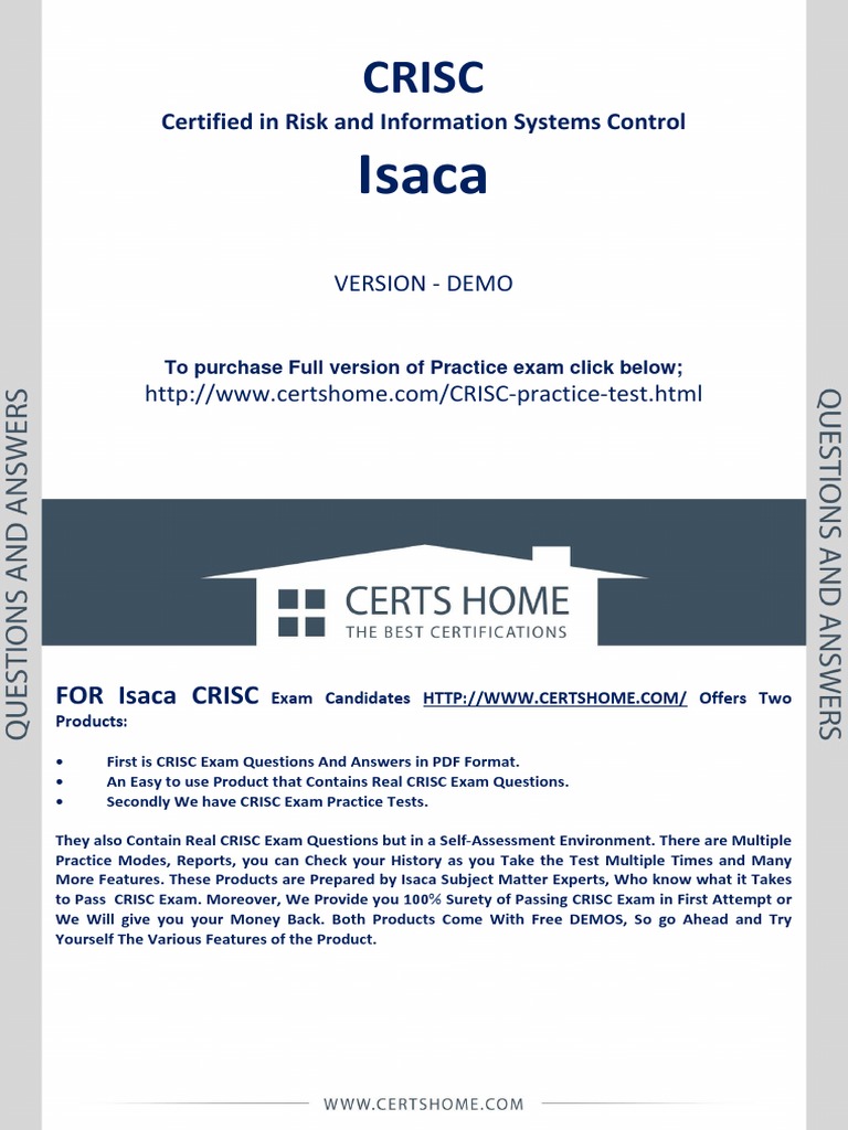 Download CRISC Demo - Latest CRISC Exam Materials, Reliable CRISC Exam Vce