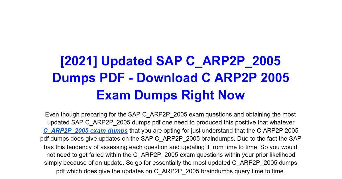 C-ARP2P-2208 Pdf Dumps & SAP C-ARP2P-2208 Cert Guide - C-ARP2P-2208 Exam Questions Answers