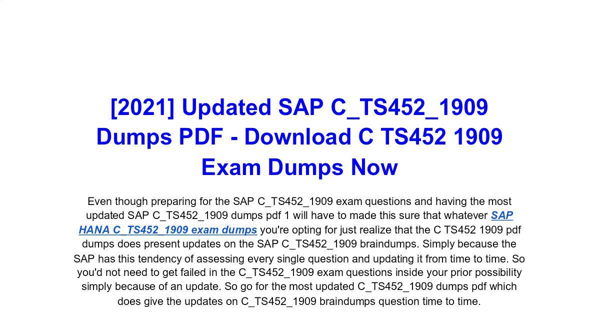 SAP C-TS452-2020 Reliable Test Syllabus - C-TS452-2020 Demo Test