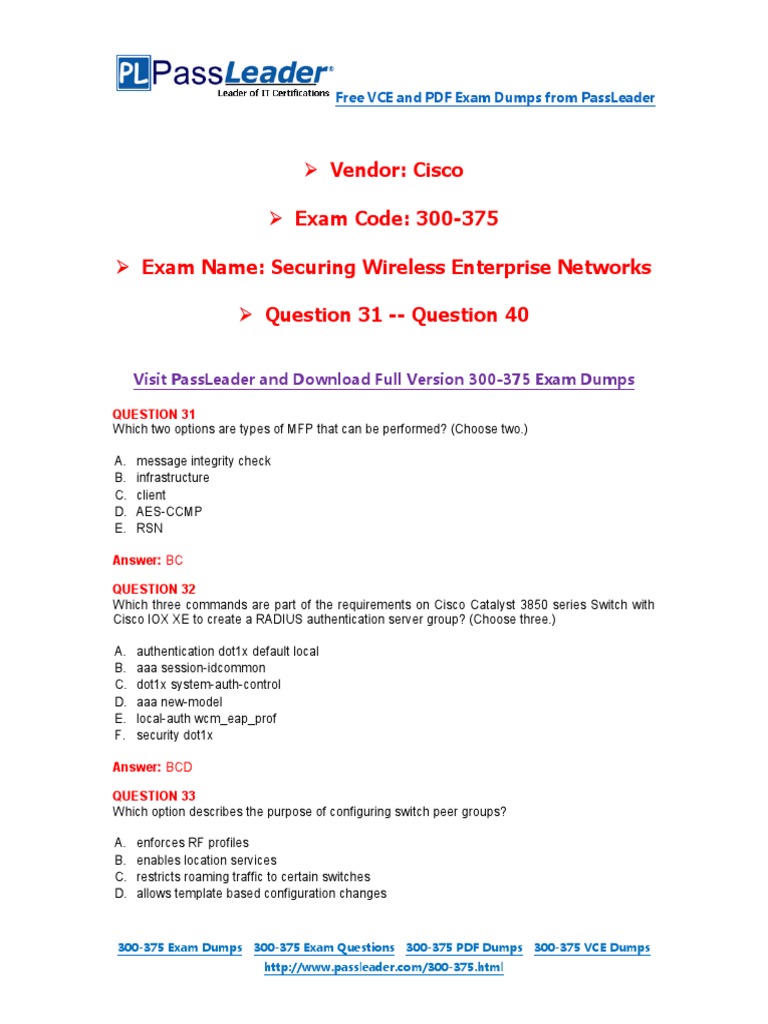 300-430 Exam Reviews, 300-430 Dump File | Related Implementing Cisco Enterprise Wireless Networks Exams