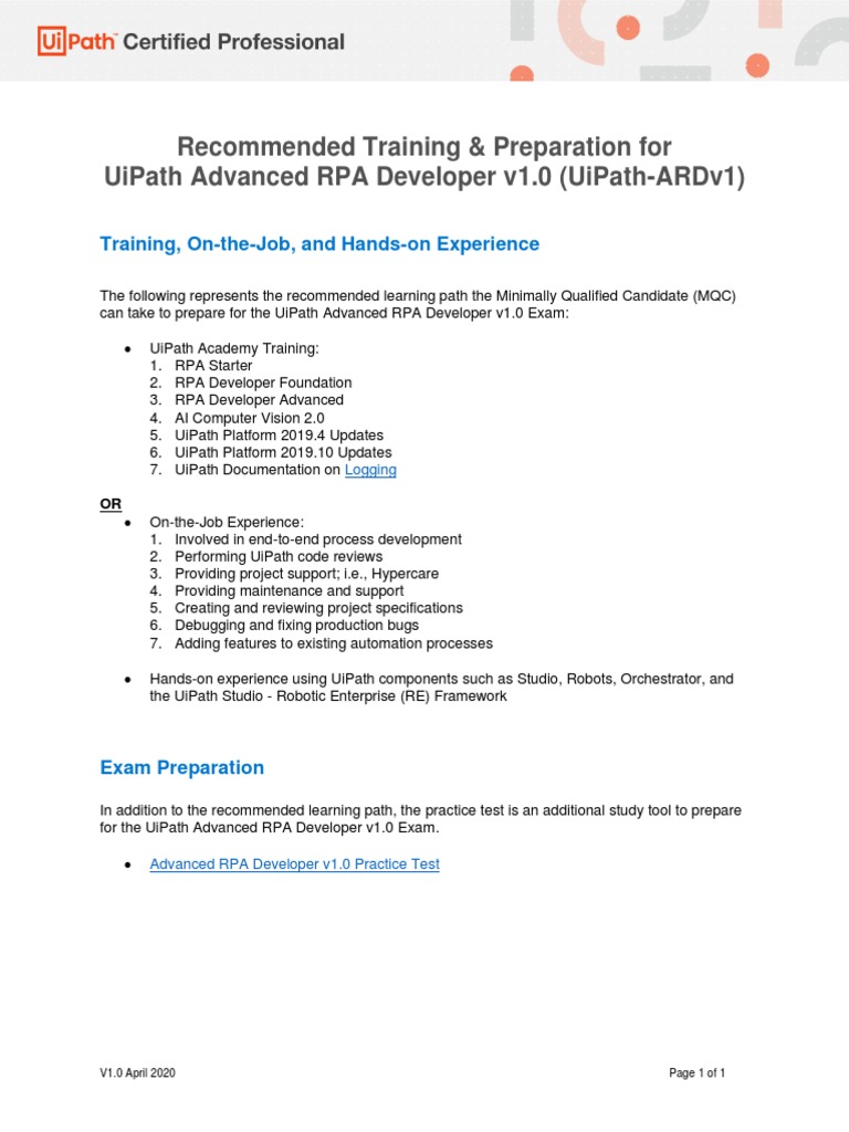 New UiPath-ARDv1 Test Test & UiPath-ARDv1 Interactive Course - UiPath-ARDv1 Exam Study Guide