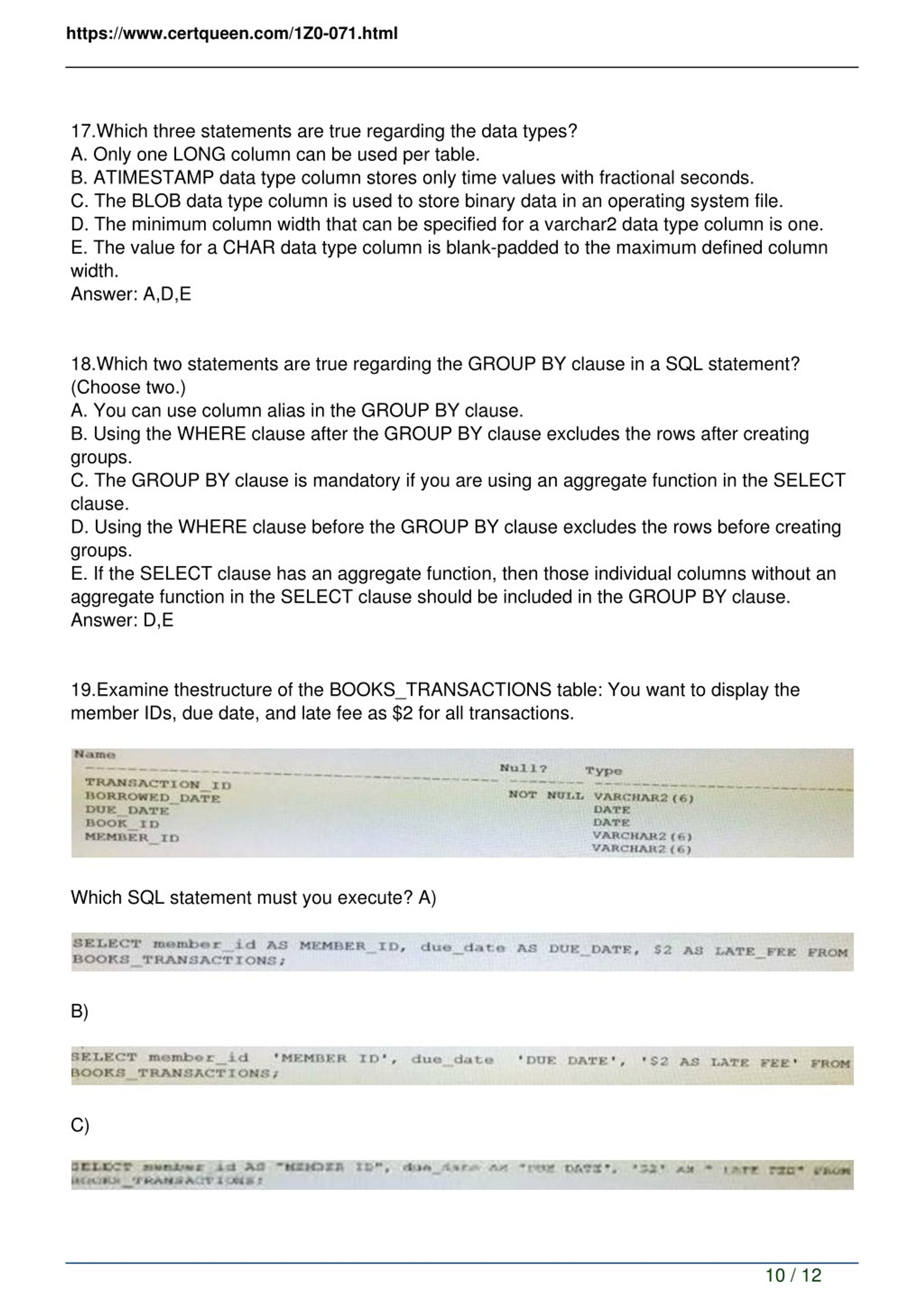 Oracle 1z0-071 Valid Braindumps Files & New 1z0-071 Test Sample