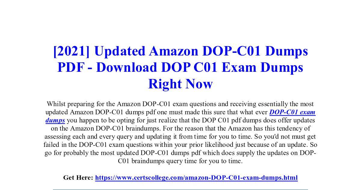 Braindump DOP-C02 Pdf | DOP-C02 New Braindumps Files & DOP-C02 Reliable Study Guide