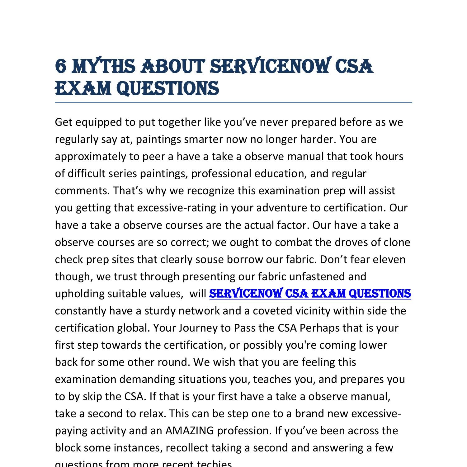 Exam CSA Dumps, Detail CSA Explanation | ServiceNow Certified System Administrator Study Material