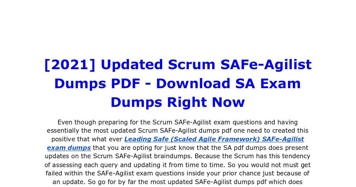 Scaled Agile SAFe-Agilist High Passing Score & New SAFe-Agilist Braindumps Sheet