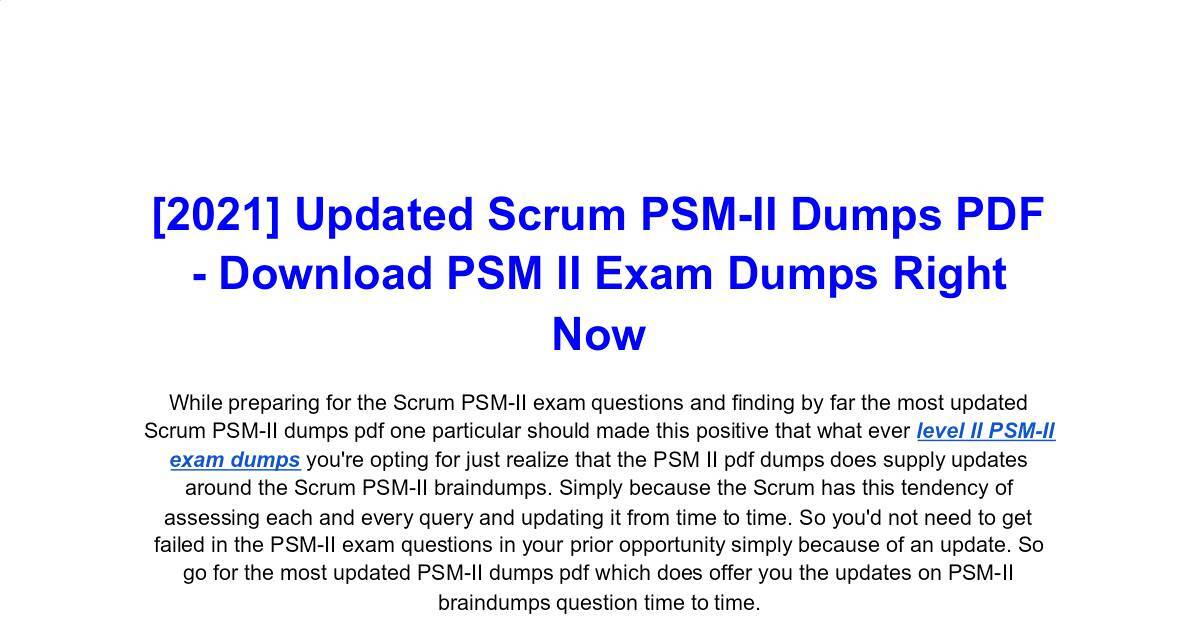 New PSM-II Exam Fee, Scrum Advanced PSM-II Testing Engine