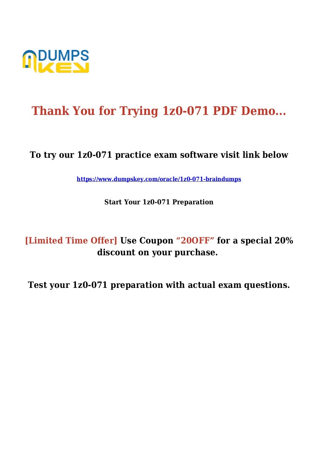 1z0-071 Exam Quick Prep - Oracle 1z0-071 Reliable Study Questions