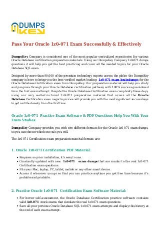 2024 Reliable 1z0-071 Exam Sims | 1z0-071 Valid Test Dumps & Accurate Oracle Database SQL Study Material