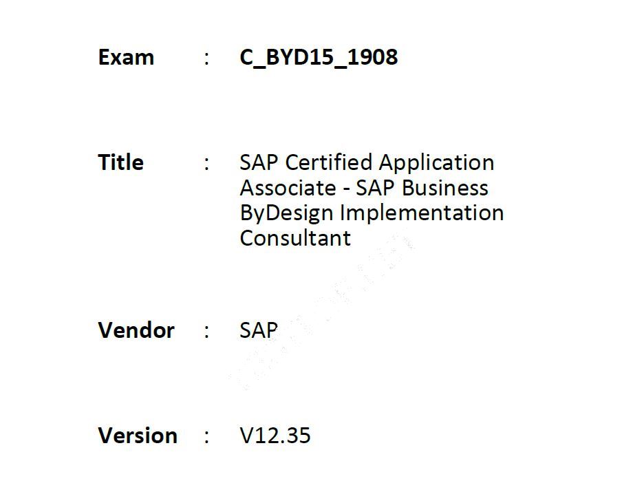 SAP Exam C-BYD15-1908 Vce, C-BYD15-1908 Instant Download | Exam C-BYD15-1908 Review