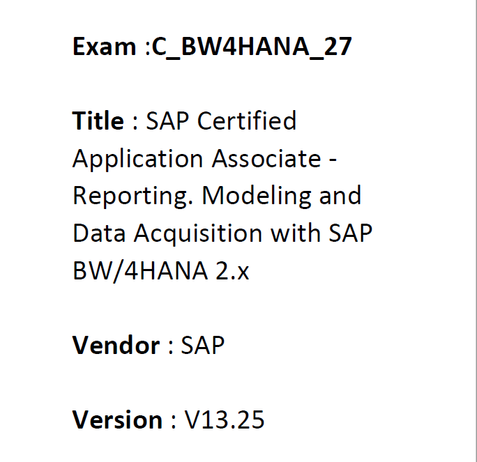 Exam C-BW4HANA-27 Bible & C-BW4HANA-27 New Test Bootcamp - Valid C-BW4HANA-27 Exam Experience