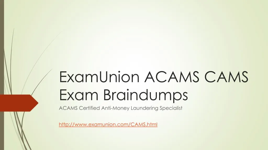 Reliable CAMS Test Prep, ACAMS CAMS Latest Braindumps Sheet