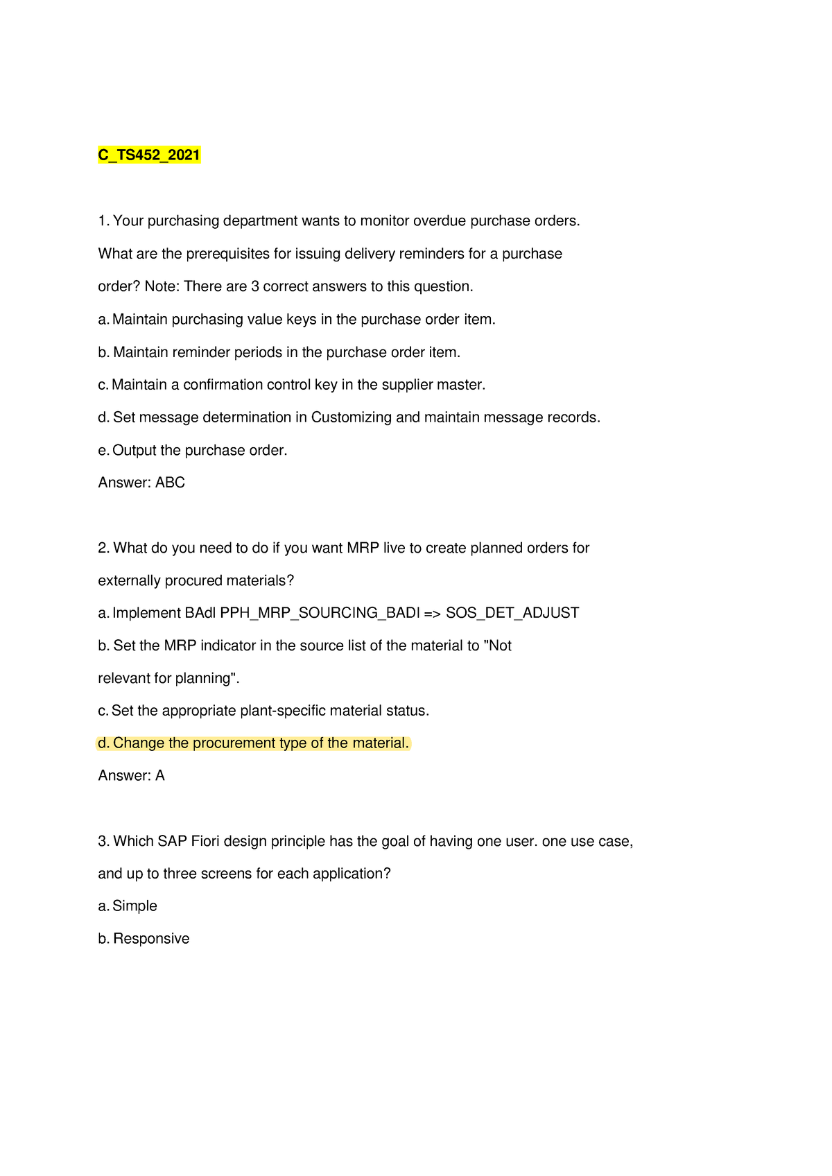 2024 Test C_TS452_2021 Engine - Actual C_TS452_2021 Tests, Study Certified Application Associate - SAP S/4HANA Sourcing and Procurement Materials