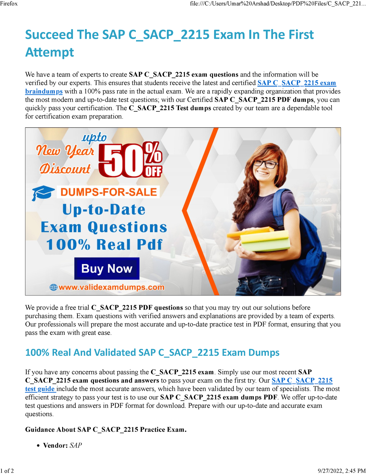 Valid Braindumps C-SACP-2302 Pdf & SAP C-SACP-2302 Latest Exam Vce