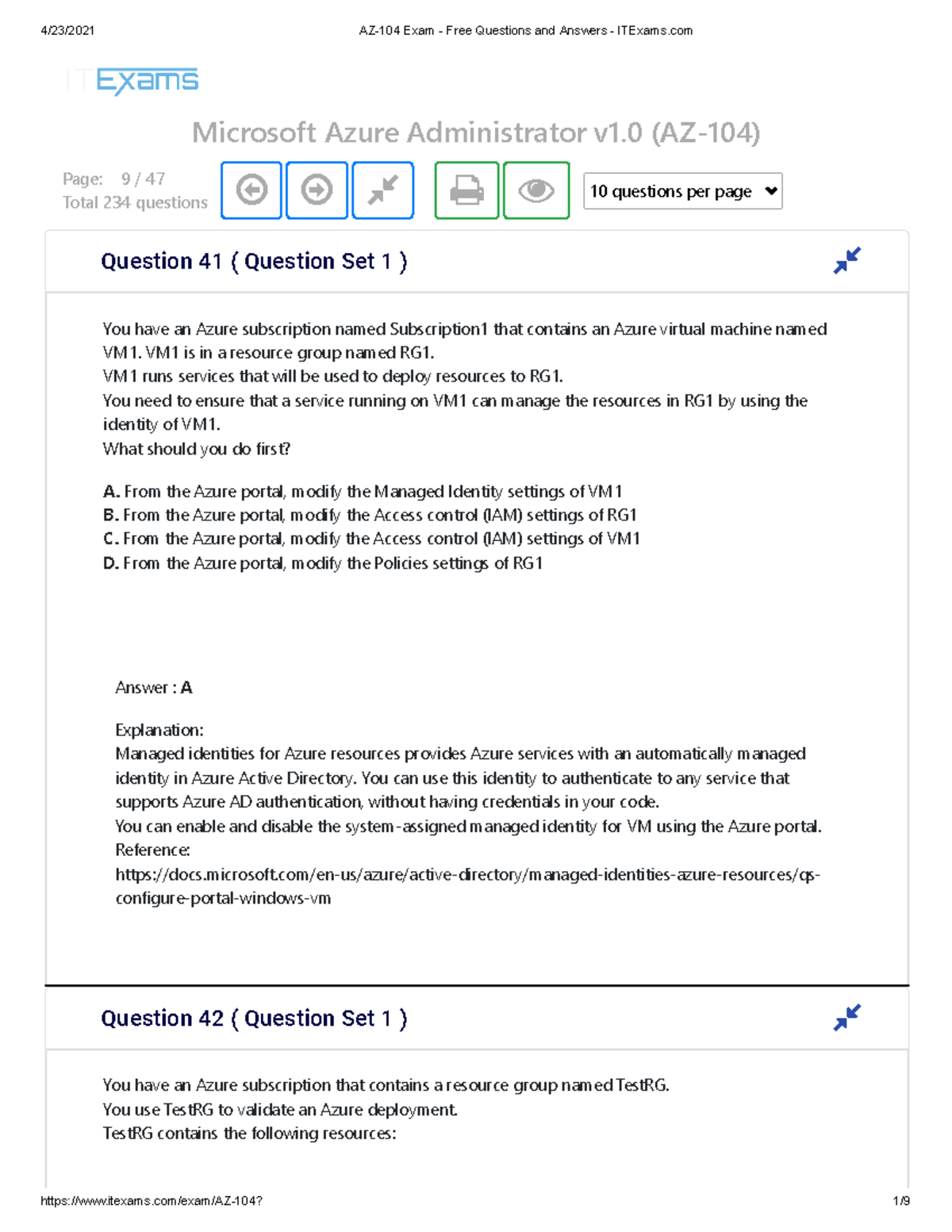 AZ-104 Exam Study Solutions, Microsoft High AZ-104 Passing Score