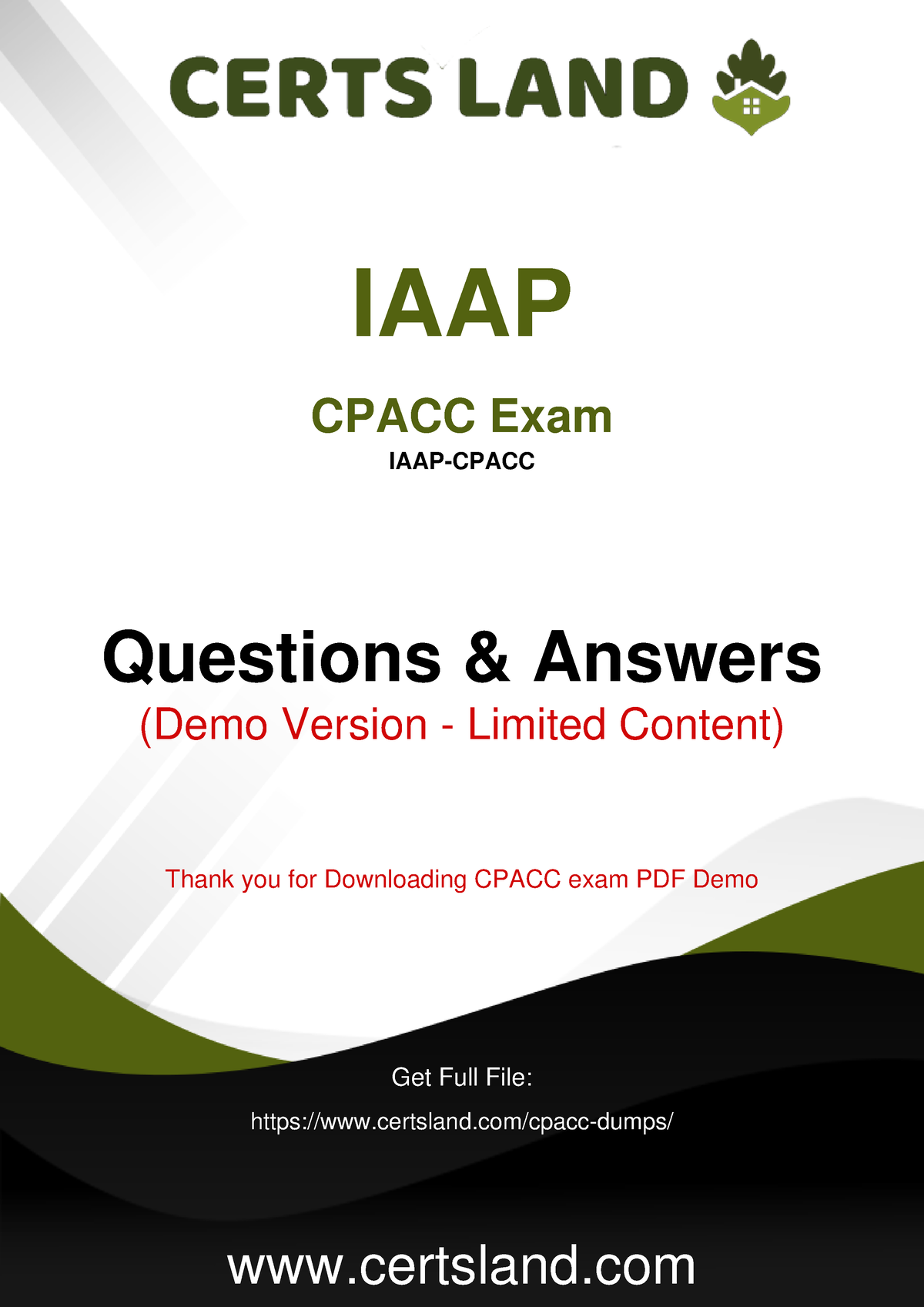 Valid CPACC Dumps Demo - IAAP CPACC Actual Test Pdf