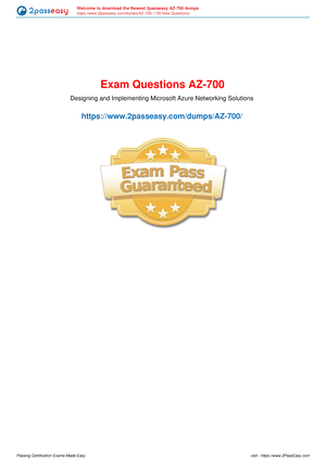 New AZ-700 Exam Pdf, AZ-700 Sample Questions Pdf | Exam AZ-700 Tests