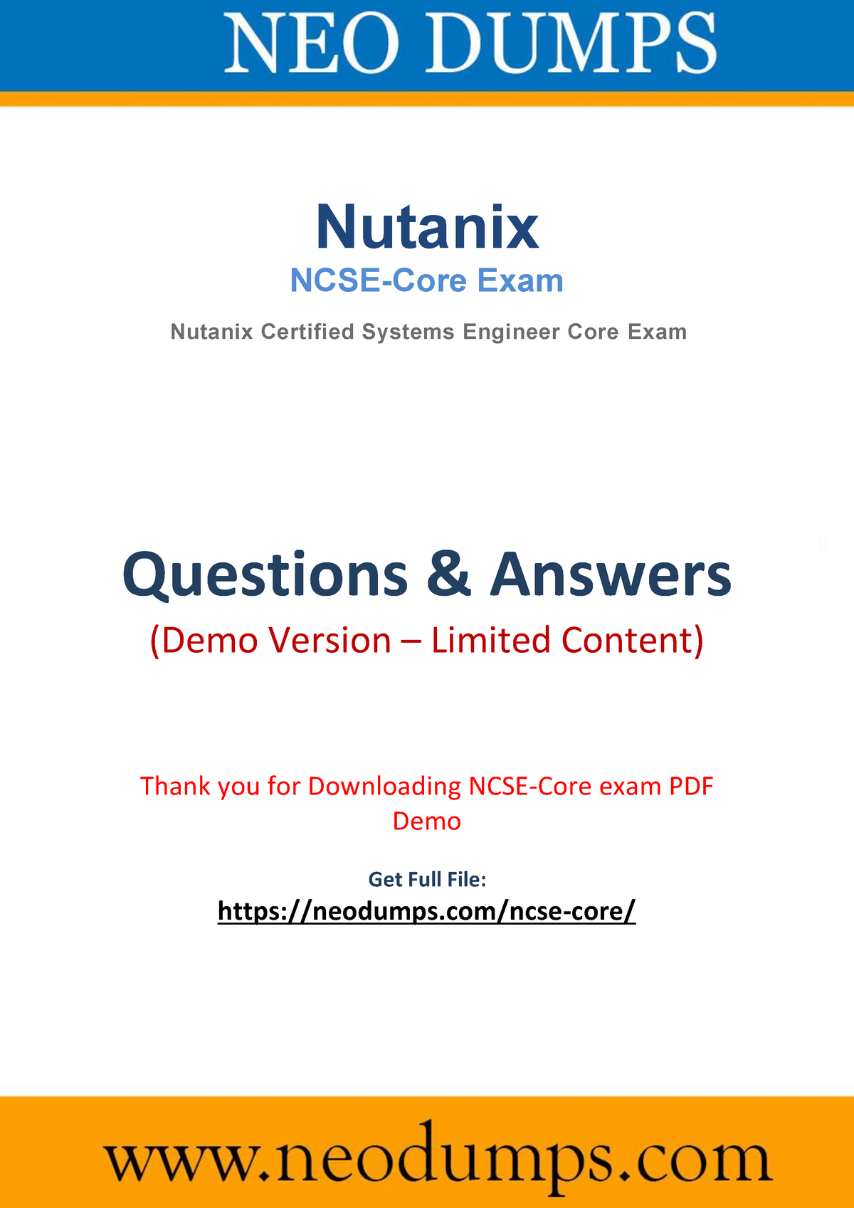 Pass NCSE-Core Guarantee - Latest NCSE-Core Test Testking, New Study NCSE-Core Questions