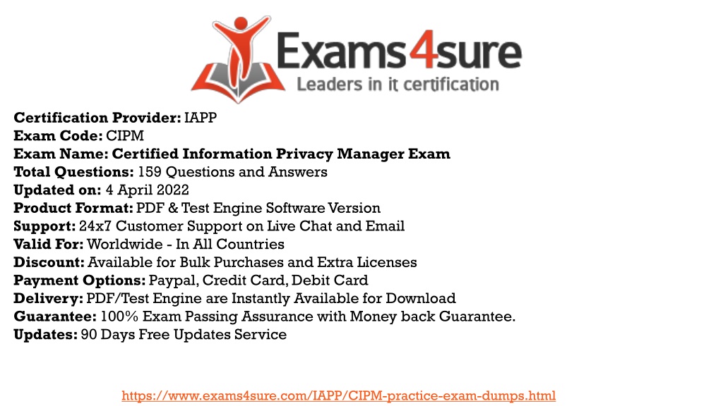 Examcollection CIPM Free Dumps, Exam CIPM Simulator Free