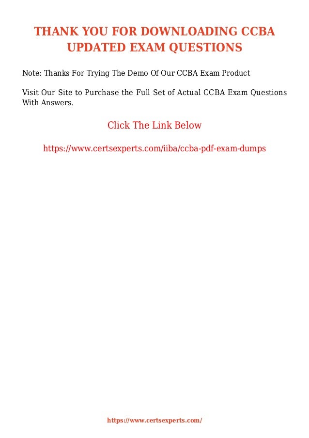 CCBA Certification Questions & CCBA Download Demo - CCBA Reliable Test Tips