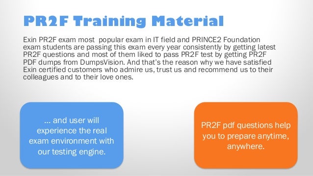 PR2F Vce Free, EXIN New PR2F Exam Name | Pass4sure PR2F Exam Prep