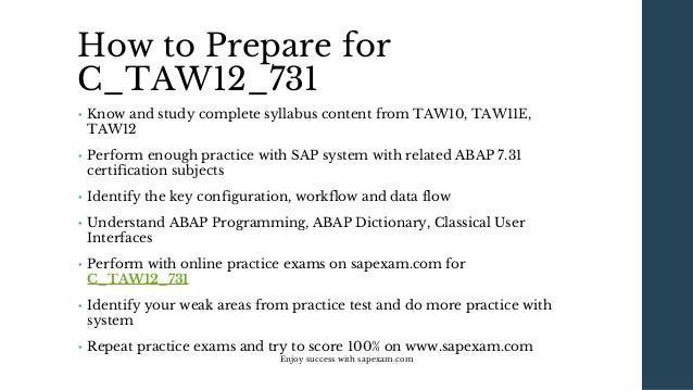 SAP New C_TAW12_750 Test Pdf, C_TAW12_750 Free Sample Questions