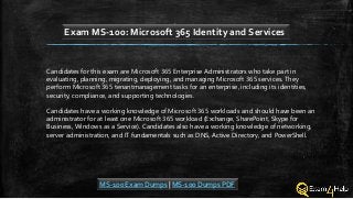 Microsoft MS-100 Exam Objectives & MS-100 New Braindumps Pdf