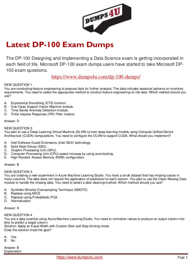 Microsoft DP-100 Real Dumps - New Exam DP-100 Materials