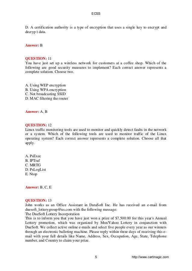 Test ECSS Testking & Customized ECSS Lab Simulation - ECSS Test Questions Fee