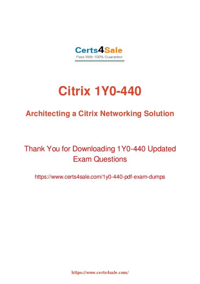 Citrix Valid 1Y0-440 Test Syllabus | Exam 1Y0-440 Overviews