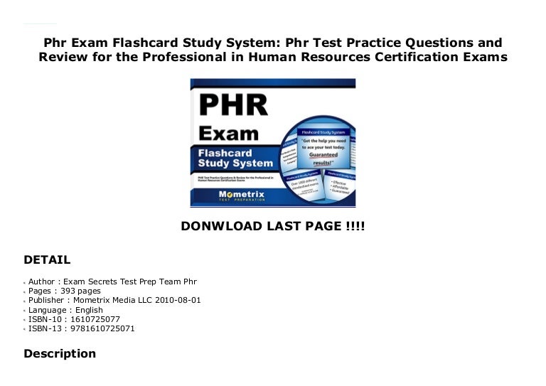 PHRca Exam Cram Questions & New PHRca Exam Review - PHRca Exam Guide Materials