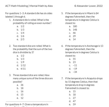 ACT ACT-Math Reliable Test Pdf | Test ACT-Math Preparation