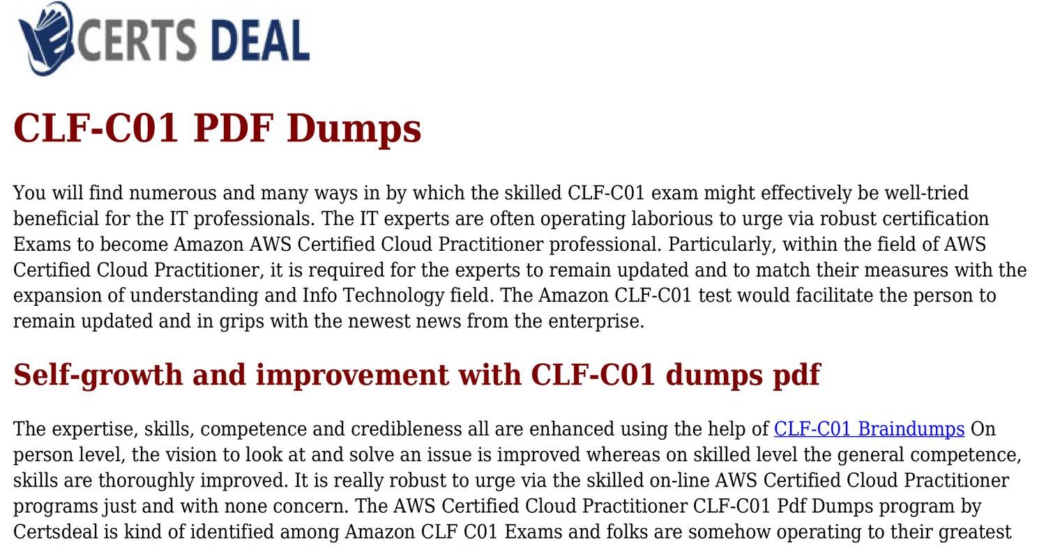 CLF-C01 Best Vce | Amazon Trustworthy CLF-C01 Dumps & Reliable CLF-C01 Test Answers