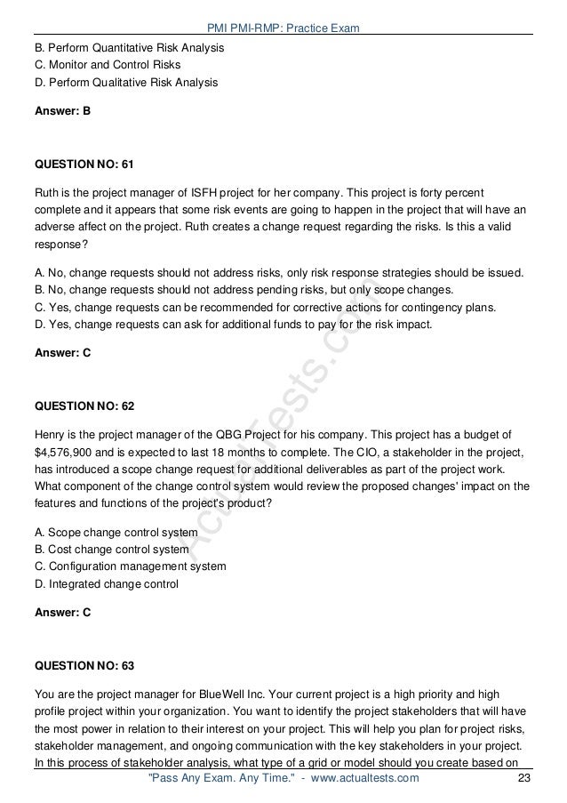 Latest PMI-RMP Test Report - PMI Reliable PMI-RMP Test Prep