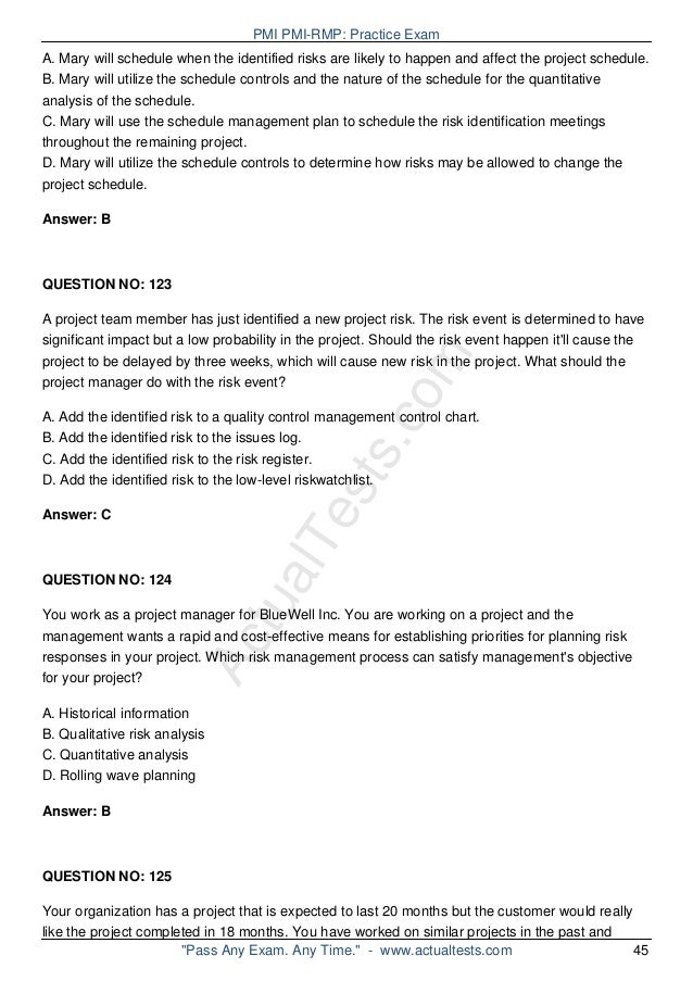 Authorized PMI-RMP Exam Dumps, PMI PMI-RMP Valid Test Vce