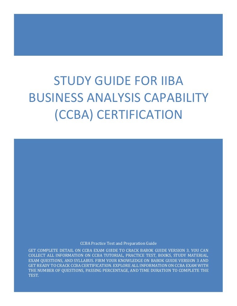 Related CCBA Exams | Flexible CCBA Learning Mode & Reasonable CCBA Exam Price