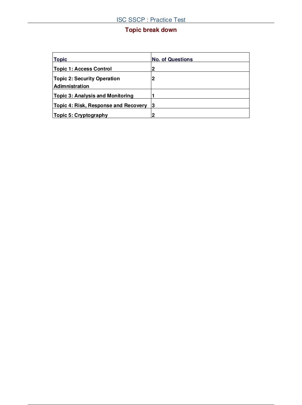 Reliable SSCP Exam Answers & Detailed SSCP Study Plan