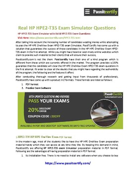 HPE2-W07 Reliable Test Duration, HP HPE2-W07 Dumps Questions