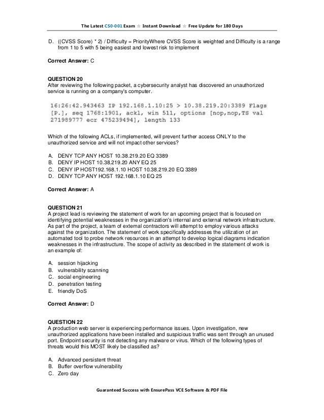 2024 CS0-003 Exam PDF | CS0-003 Valid Dumps Sheet & CompTIA Cybersecurity Analyst (CySA+) Certification Exam Latest Test Answers