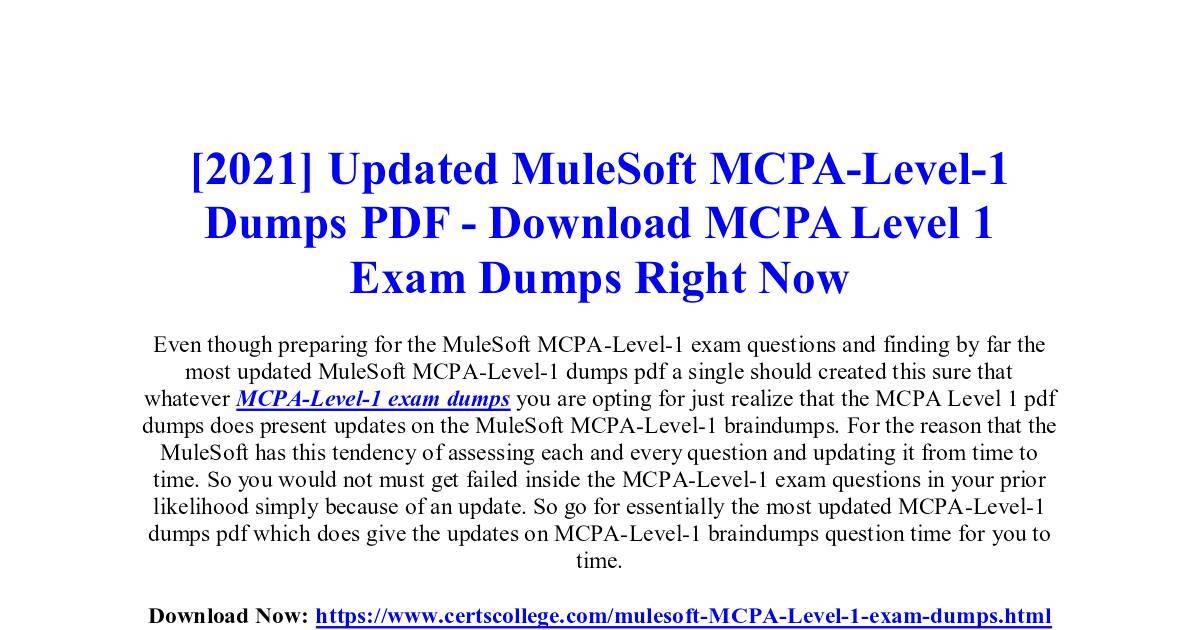 MuleSoft MCPA-Level-1 Latest Dumps Files, MCPA-Level-1 Exam Discount Voucher