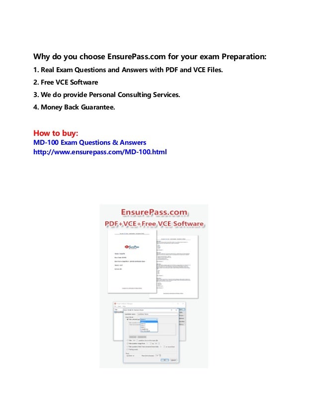 MD-100 Latest Study Materials & Free MD-100 Test Questions