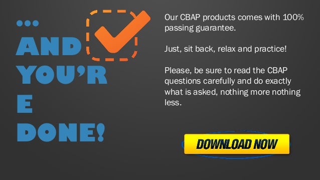 Training CBAP Material - Test CBAP Dates, New CBAP Exam Notes